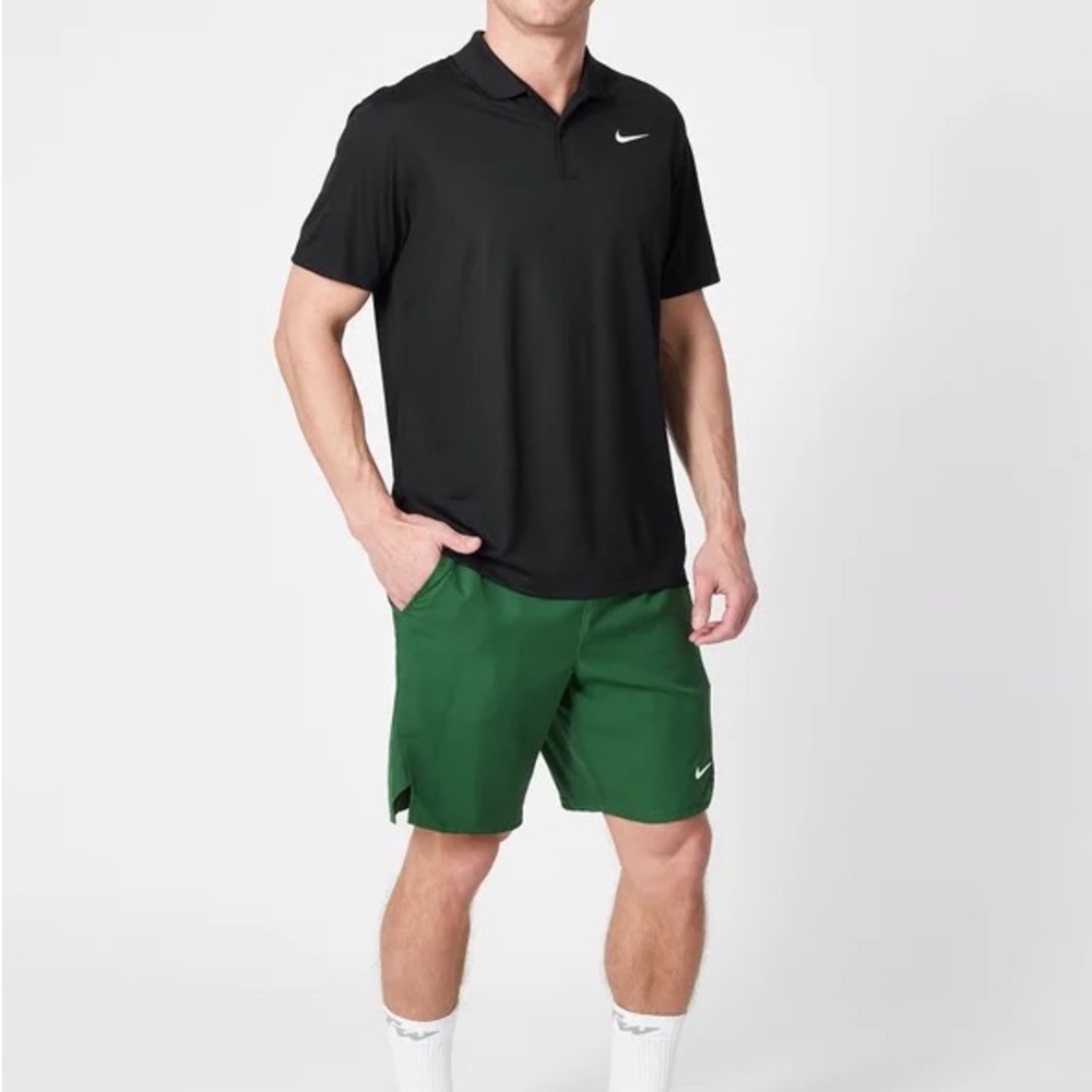 Nike Men's Core Pique Dri Fit Mens Black Polo Shirt-M